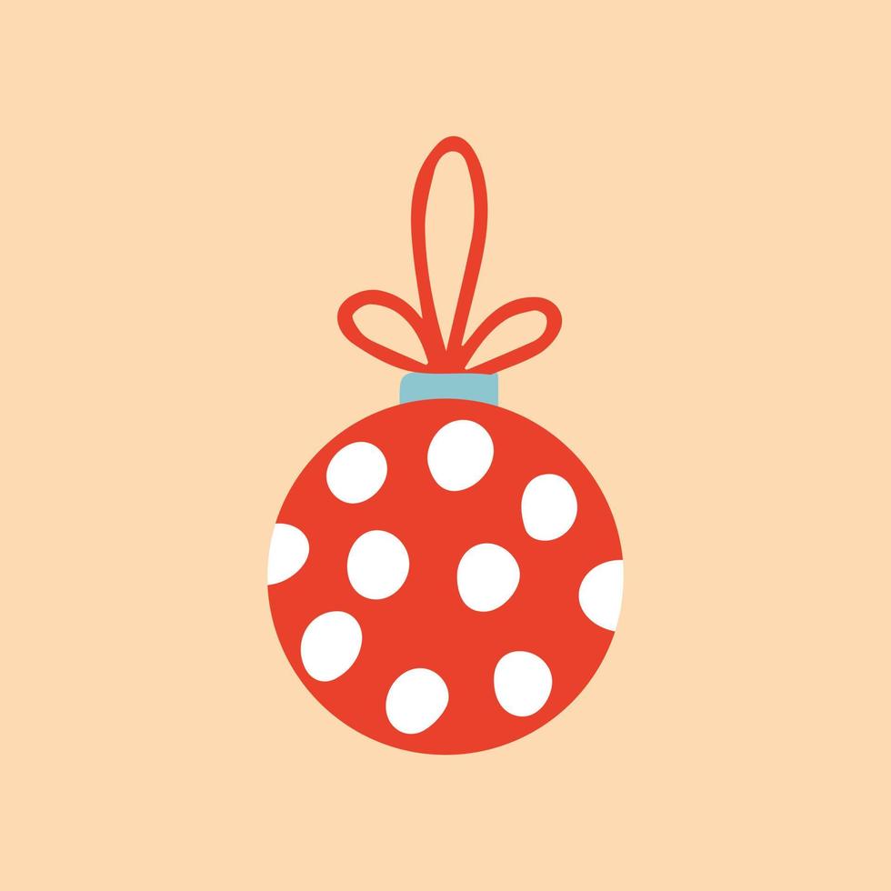 Kerstmis bal met dots vector illustratie