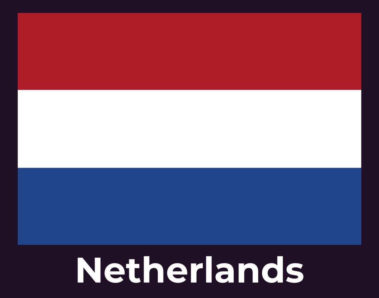 Nederland vlag, Nederland nationaal vlag vector illustratie