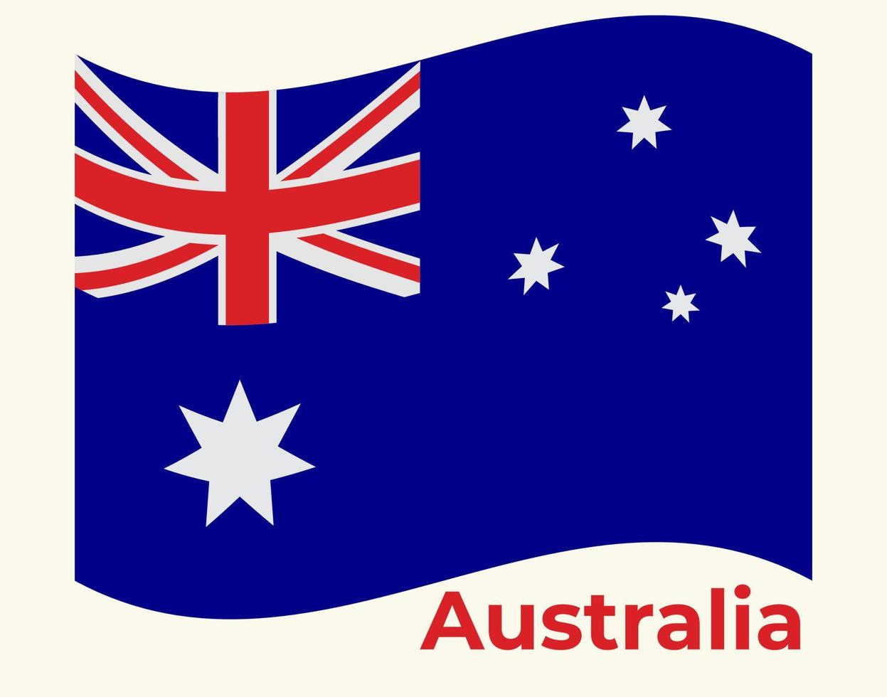 Australisch vlag vector illustratie, Australië nationaal vlag