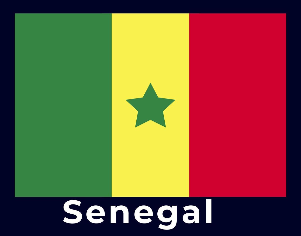 Senegal vlag vector illustratie, vlag van senega