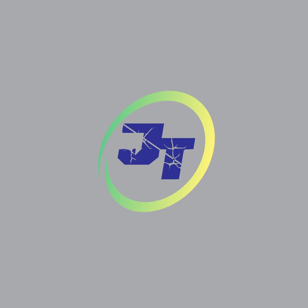 jt tekst logo vector