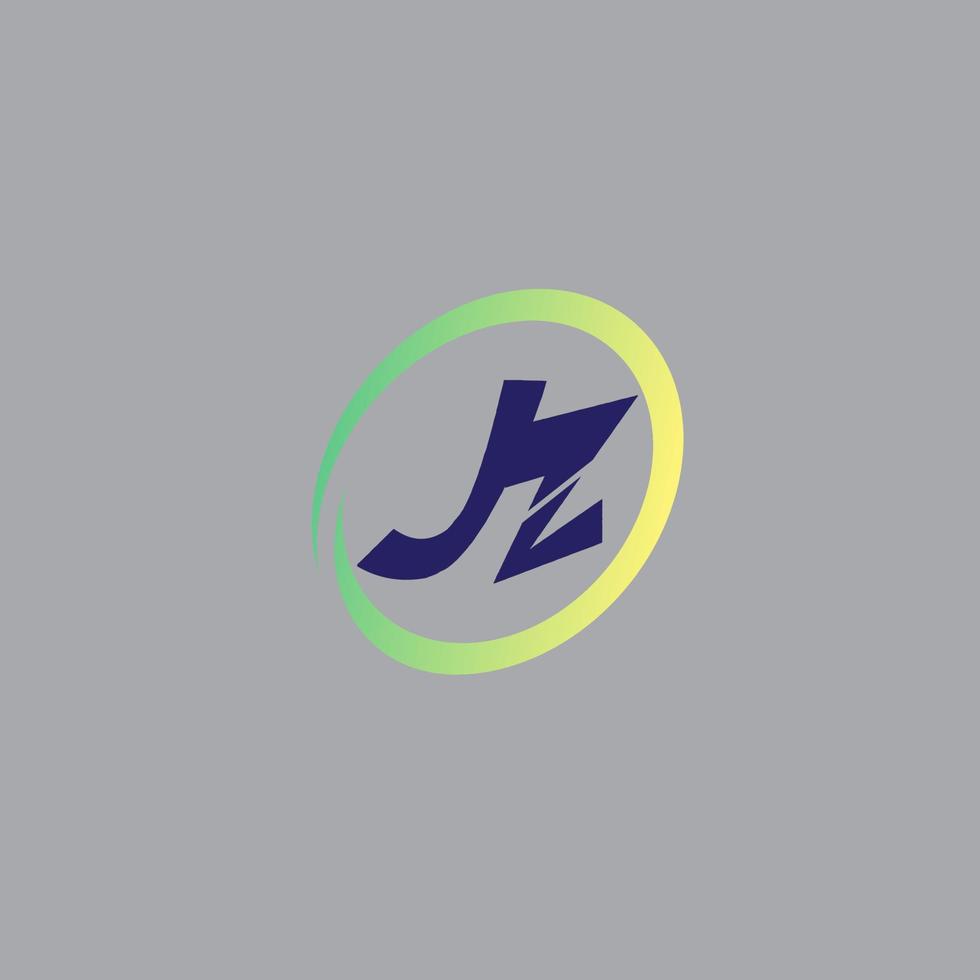 jz tekst logo vector