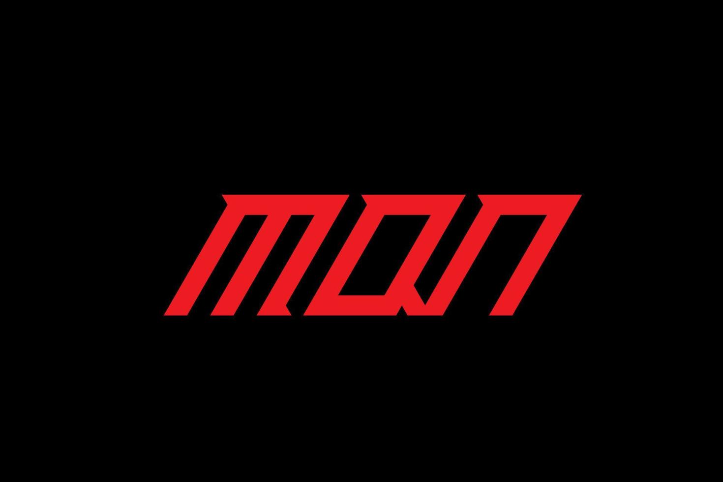 mqn brief en alfabet logo ontwerp vector
