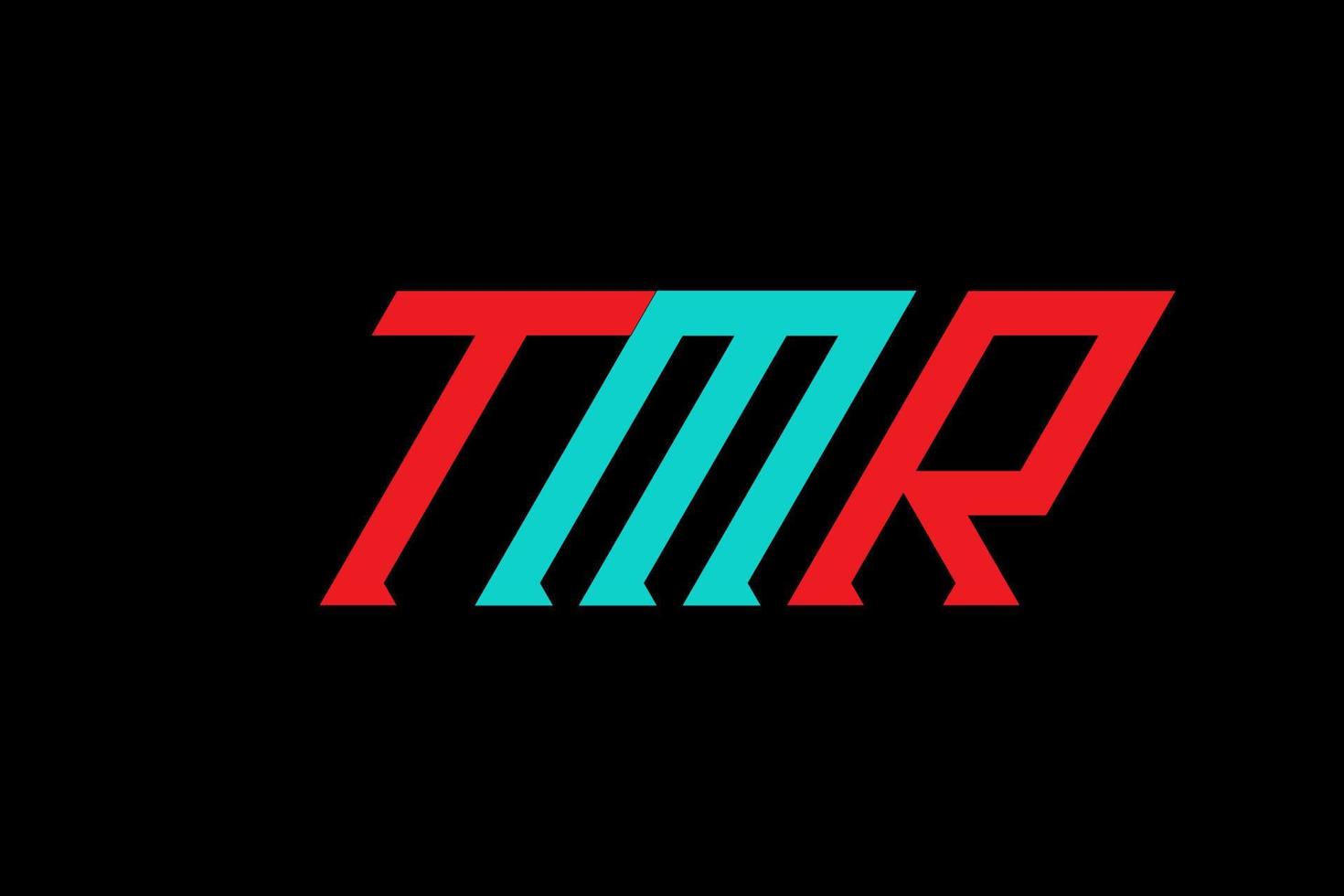 tmr brief en alfabet logo ontwerp vector
