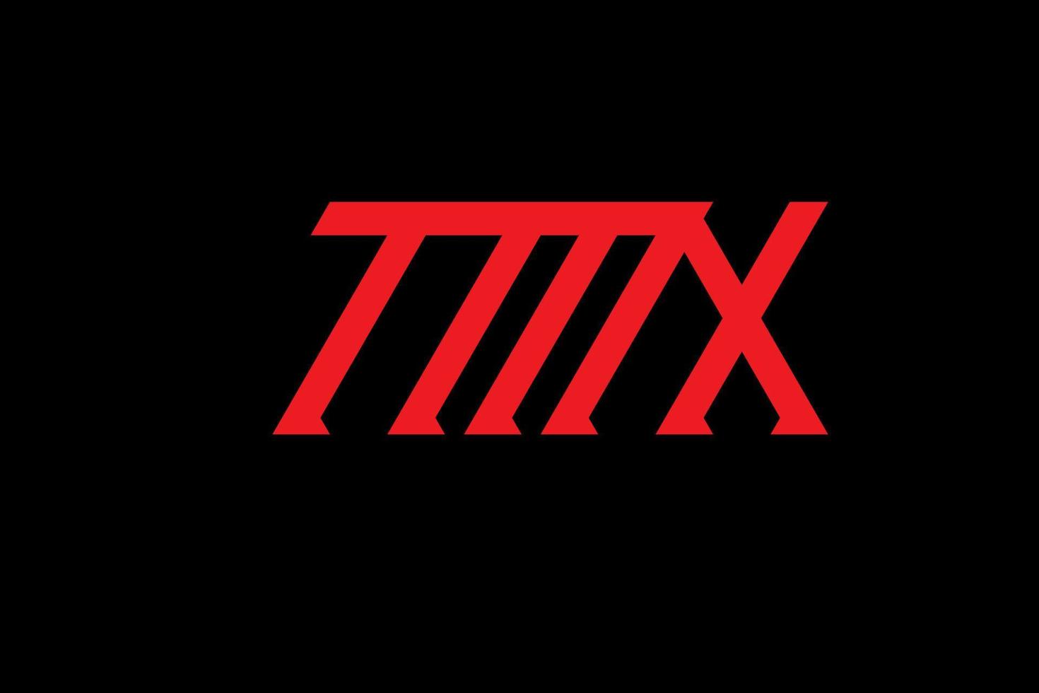 tmx en brief alfabet logo ontwerp vector