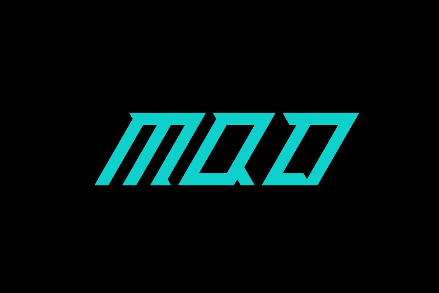 mqd brief en alfabet logo ontwerp vector