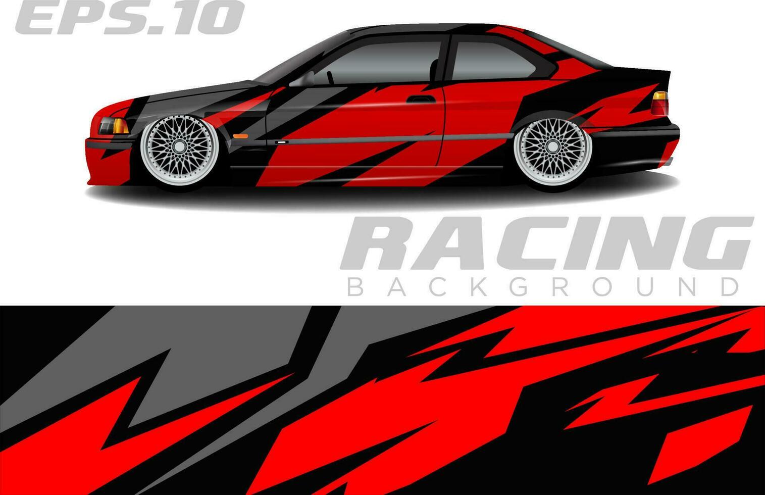 rally racing auto inpakken ontwerp vector voor voertuig vinyl stickers en automotive sticker kleurstelling