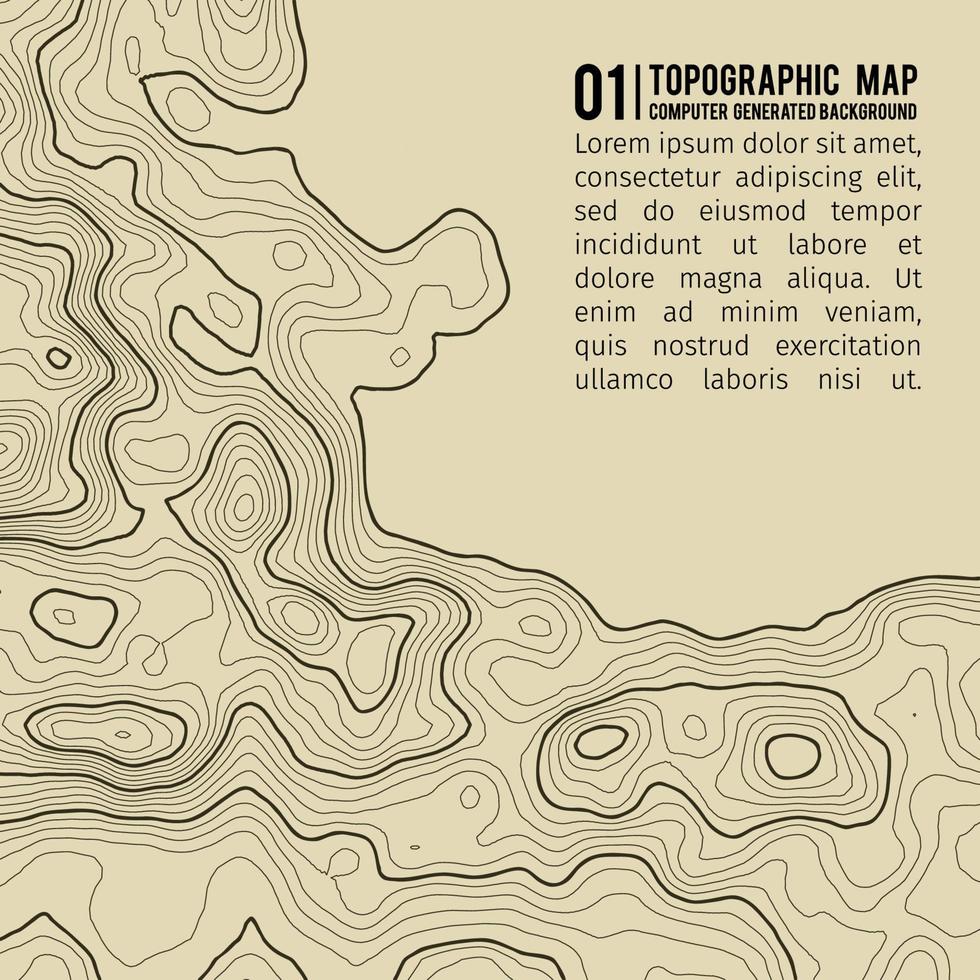 topografisch kaart achtergrond met ruimte voor kopiëren . lijn topografie kaart contour achtergrond , geografisch rooster abstract vector illustratie . berg wandelen spoor over- terrein .