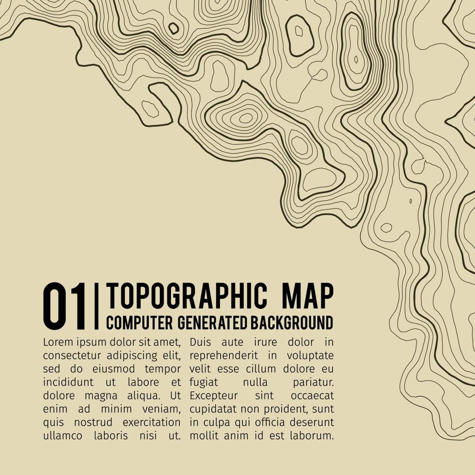 topografisch kaart achtergrond met ruimte voor kopiëren . lijn topografie kaart contour achtergrond , geografisch rooster abstract vector illustratie . berg wandelen spoor over- terrein .