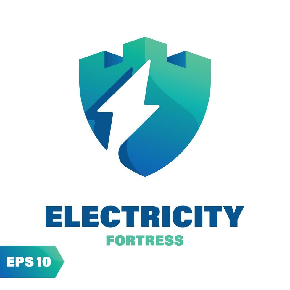 elektriciteit vesting logo vector