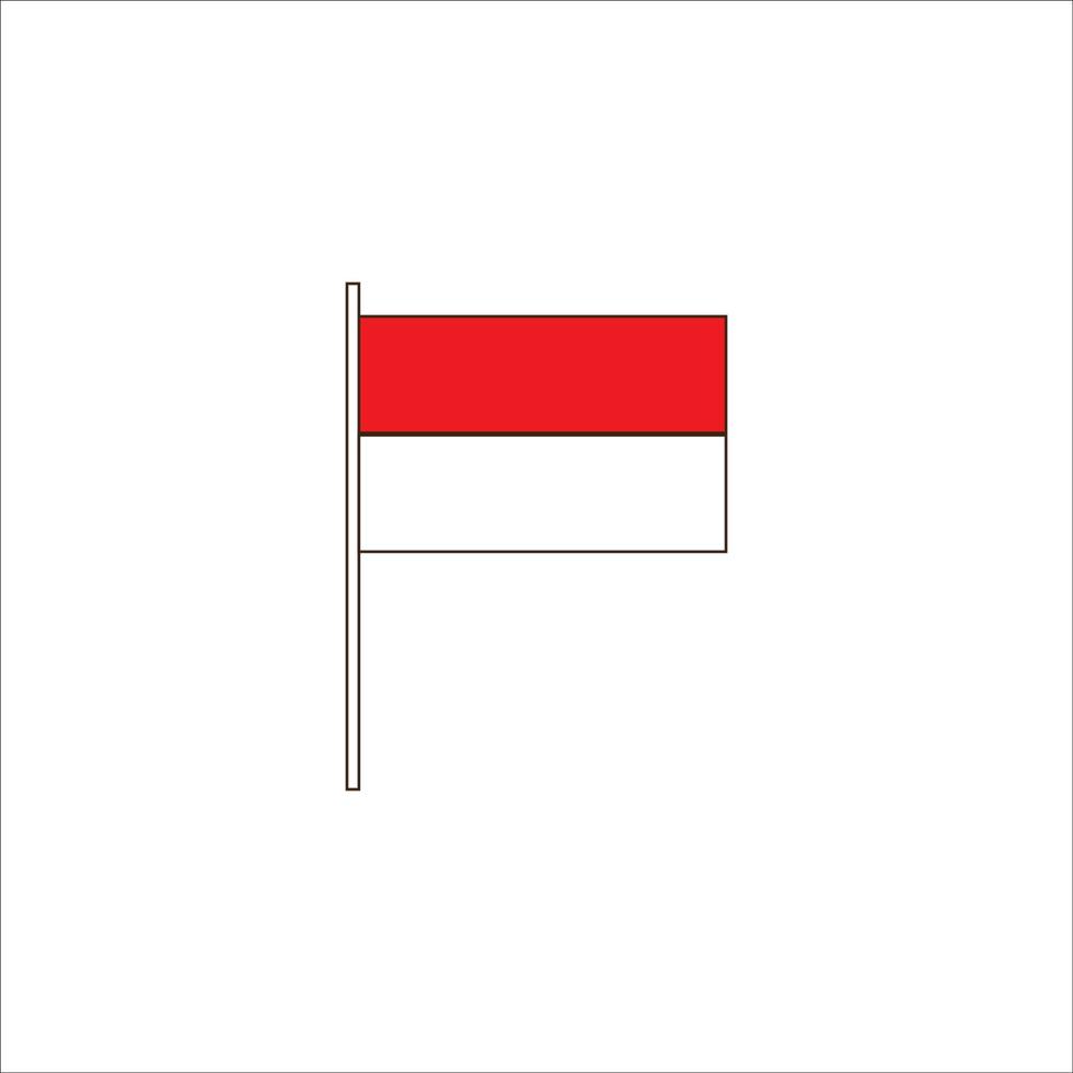 Indonesisch vlag icoon logo vector ontwerp