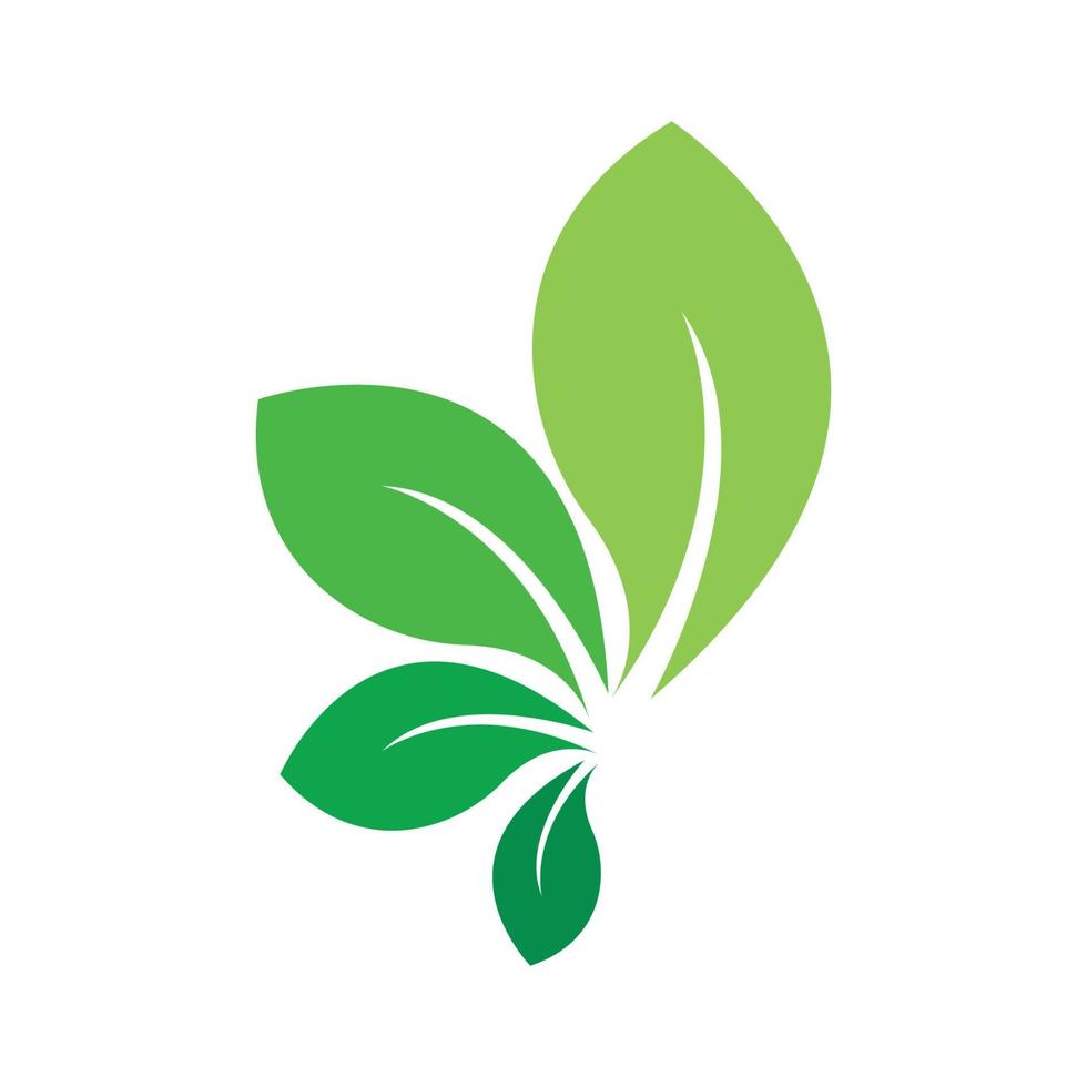 bladgroen logo en symbool vector