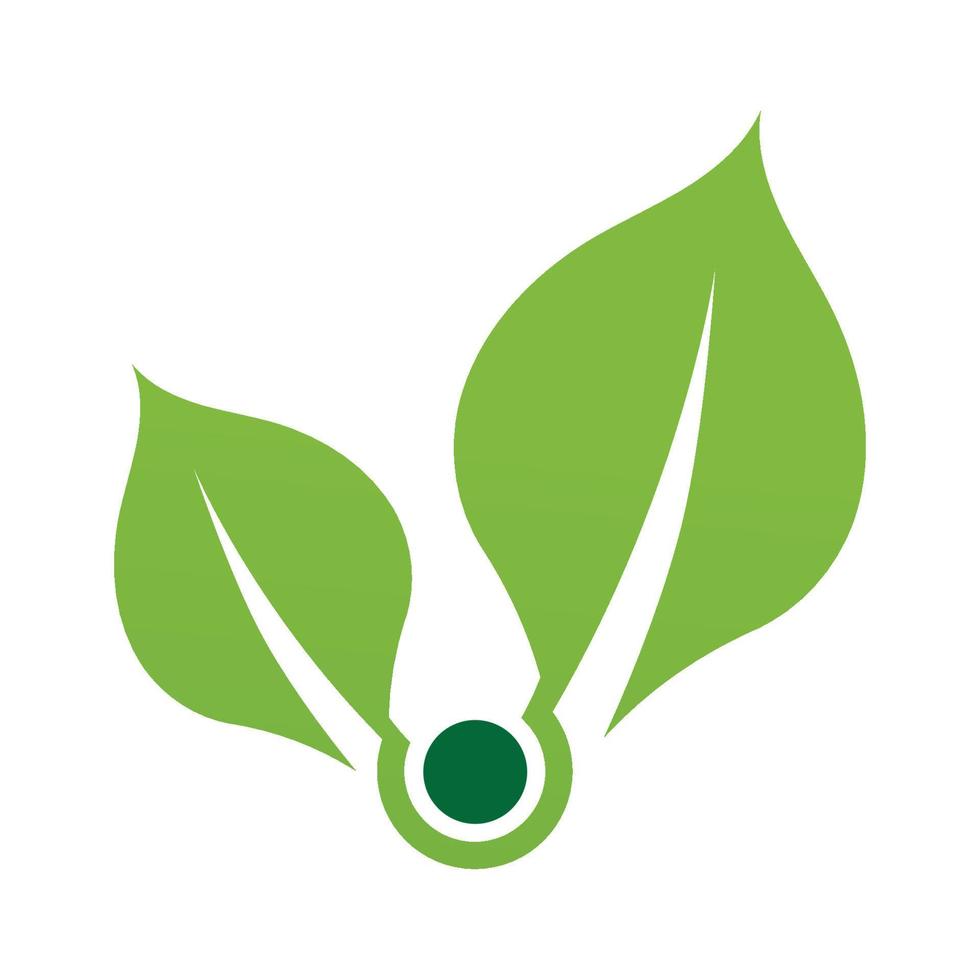 bladgroen logo en symbool vector