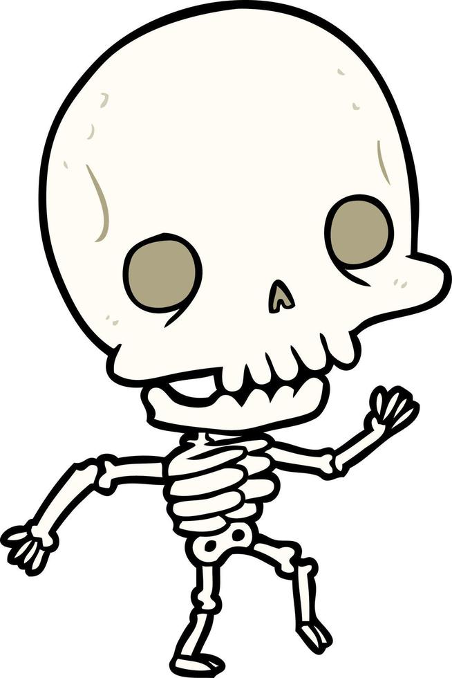 tekenfilm dansen skelet vector