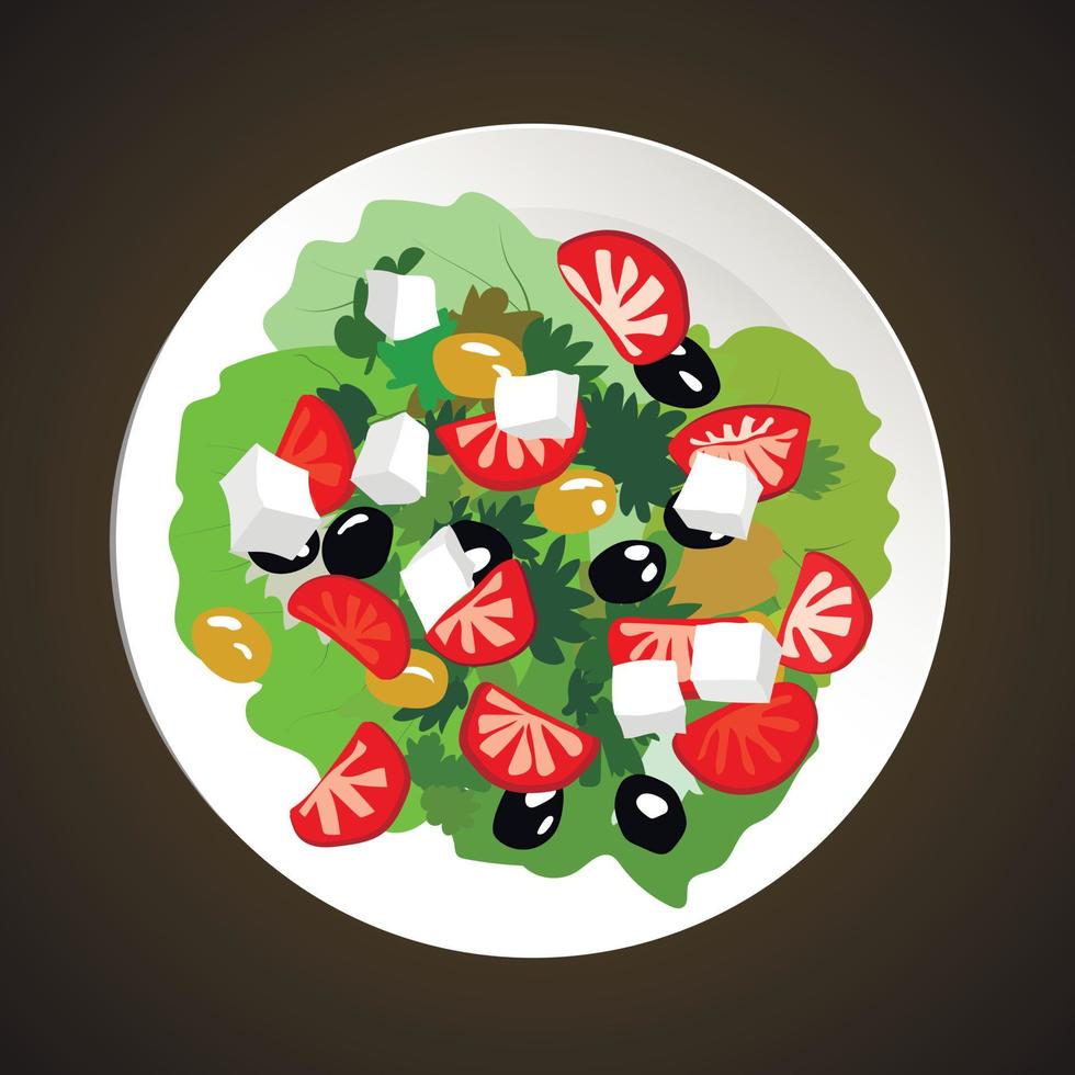 salade illustratie icoon vector