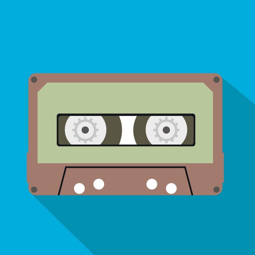 platte cassettepictogram vector