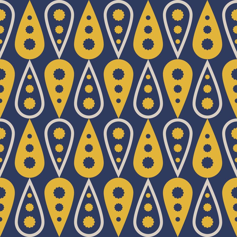 modern paisley patroon. kleurrijk geel blauw paisley bloem naadloos patroon achtergrond. gemakkelijk etnisch paisley patroon voor kleding stof, interieur decoratie elementen, bekleding, inpakken. vector