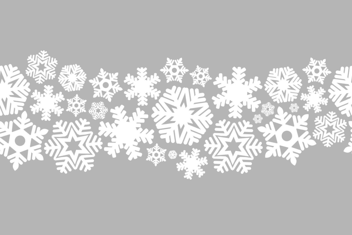 naadloos sneeuwvlokken Aan een zilver achtergrond. decoratie voor Kerstmis ontwerp vector