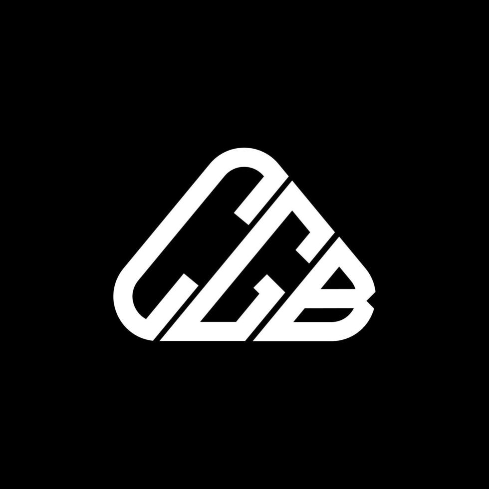 cgb brief logo creatief ontwerp met vector grafisch, cgb gemakkelijk en modern logo in ronde driehoek vorm geven aan.