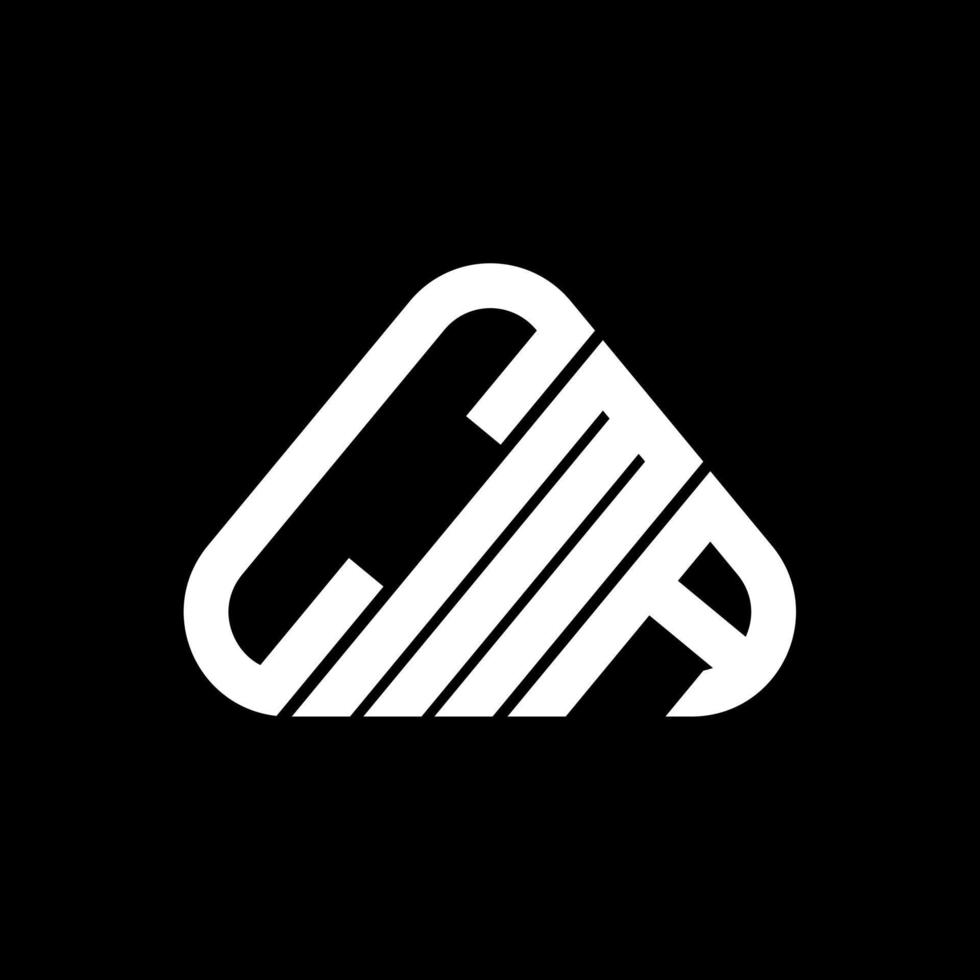cma brief logo creatief ontwerp met vector grafisch, cma gemakkelijk en modern logo in ronde driehoek vorm geven aan.