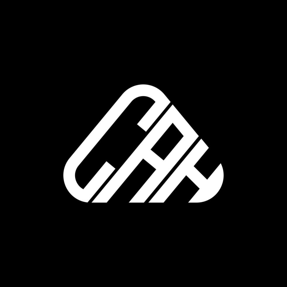 cah brief logo creatief ontwerp met vector grafisch, cah gemakkelijk en modern logo in ronde driehoek vorm geven aan.