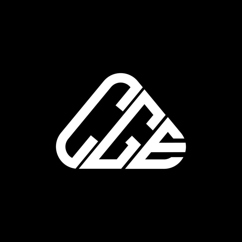 cge brief logo creatief ontwerp met vector grafisch, cge gemakkelijk en modern logo in ronde driehoek vorm geven aan.