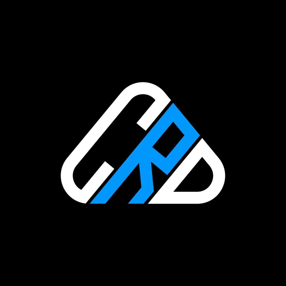 crd brief logo creatief ontwerp met vector grafisch, crd gemakkelijk en modern logo in ronde driehoek vorm geven aan.