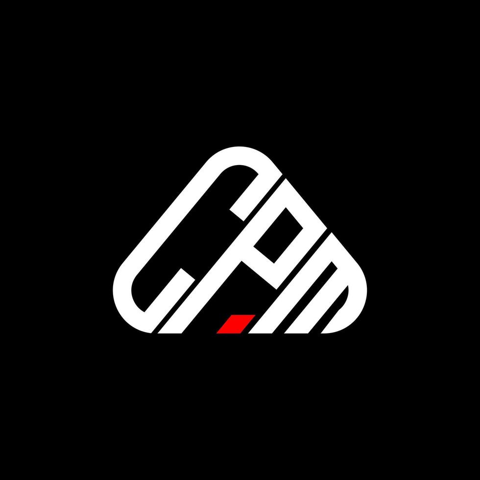 cpm brief logo creatief ontwerp met vector grafisch, cpm gemakkelijk en modern logo in ronde driehoek vorm geven aan.