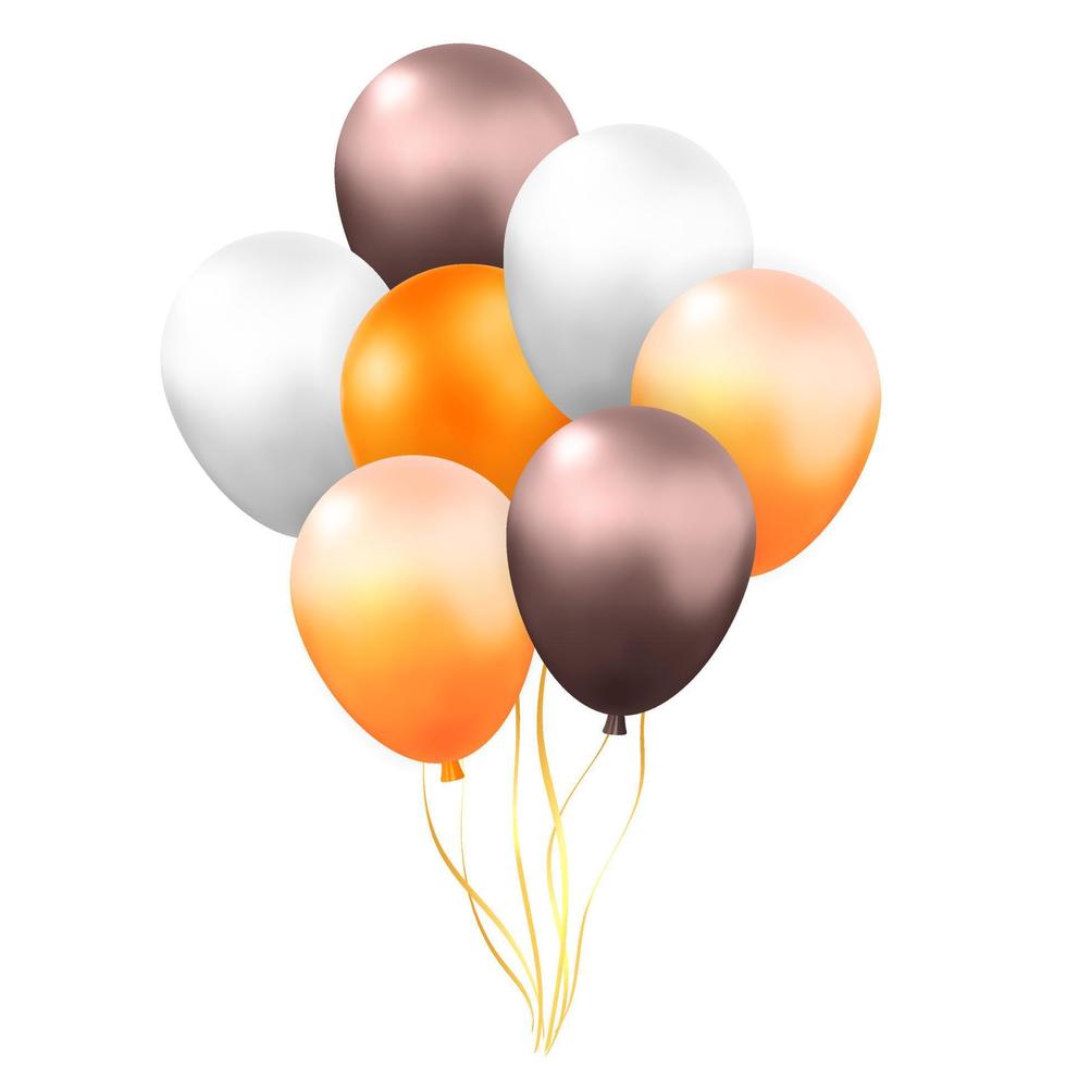 3d vector bundel van kleurrijk realistisch geven baby douche en verjaardag lucht ballonnen poster ontwerp