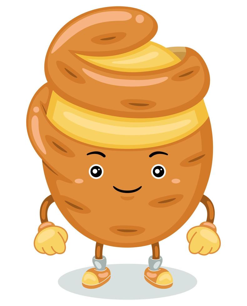 schattig aardappel mascotte karakter vector illustratie