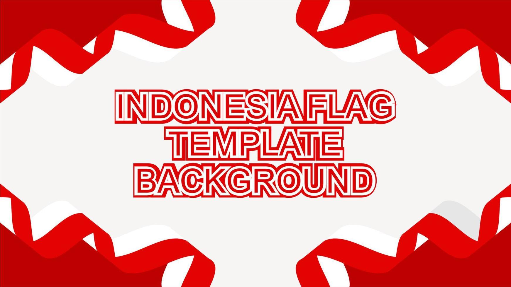 Indonesië vlag sjabloon achtergrond rood wit vector illustratie