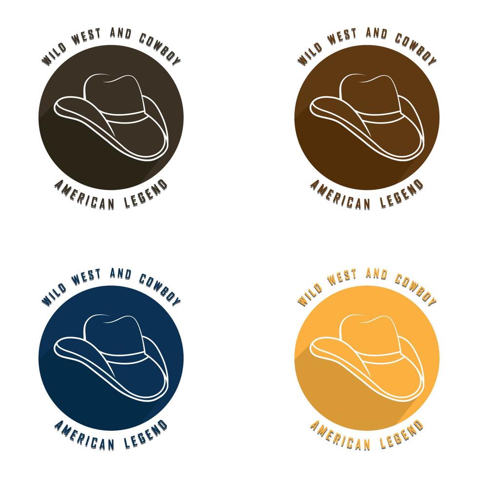cowboy logo vector met leuze sjabloon