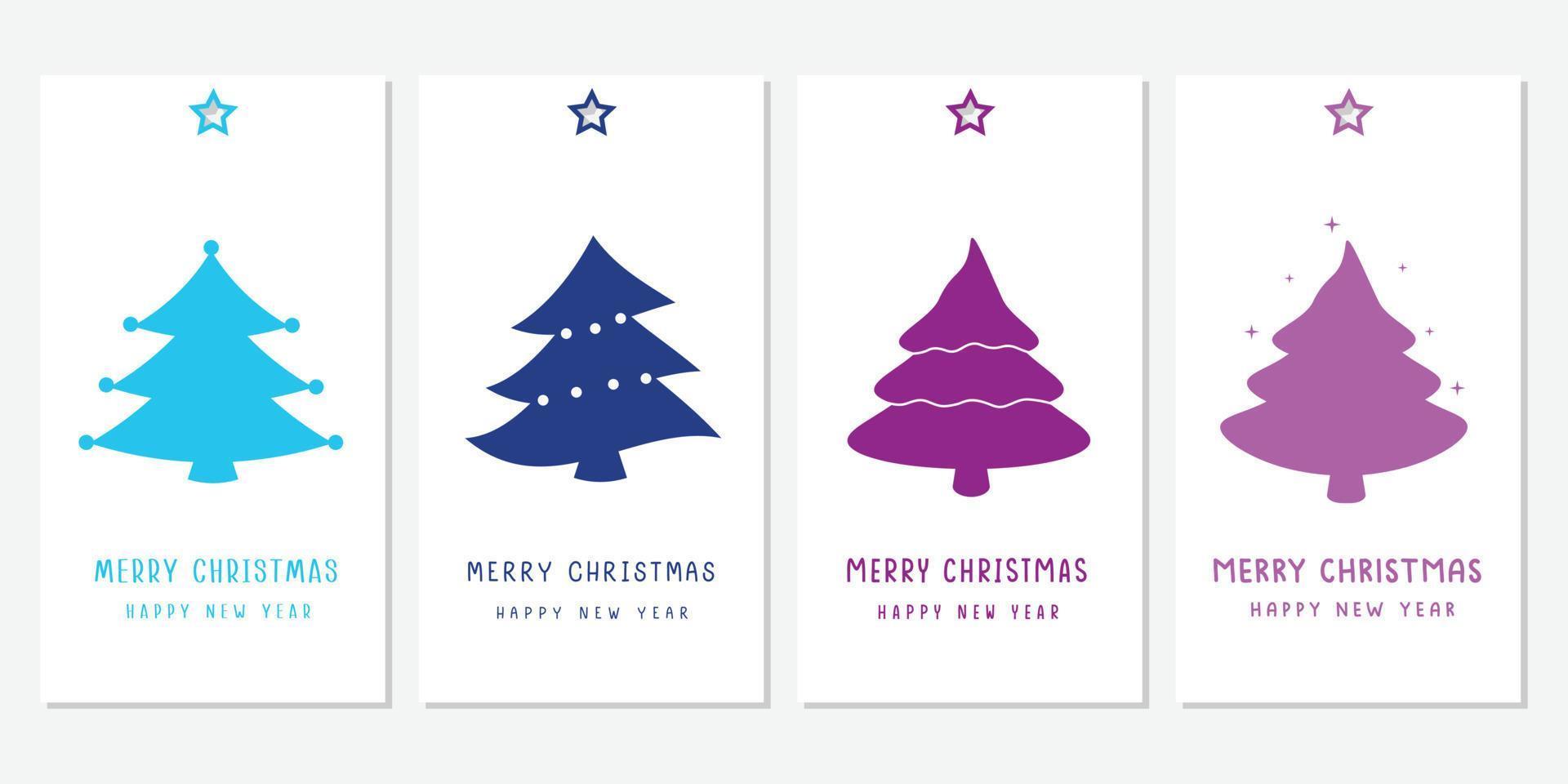 vrolijk Kerstmis tags set. Kerstmis afdrukbare geschenk labels. vector