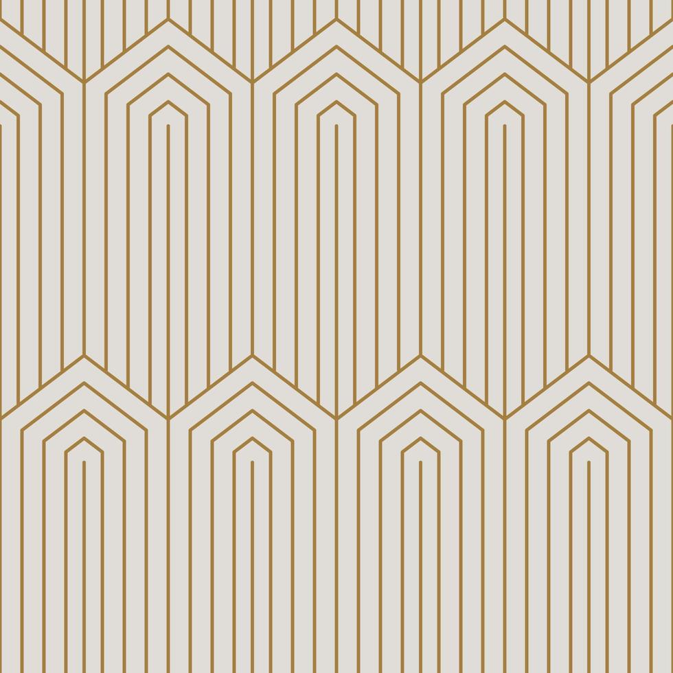 wijnoogst kunst deco naadloos patroon. lijn kunst meetkundig goud vormen. modern ornamenten vector illustratie. Gatsby retro elegant achtergrond voor kleding stof, behang of omhulsel