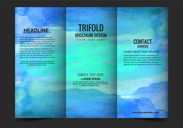 Template Gratis Vector Modern Trifold Brochure