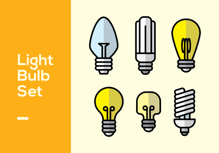 Light Bulb Set vector