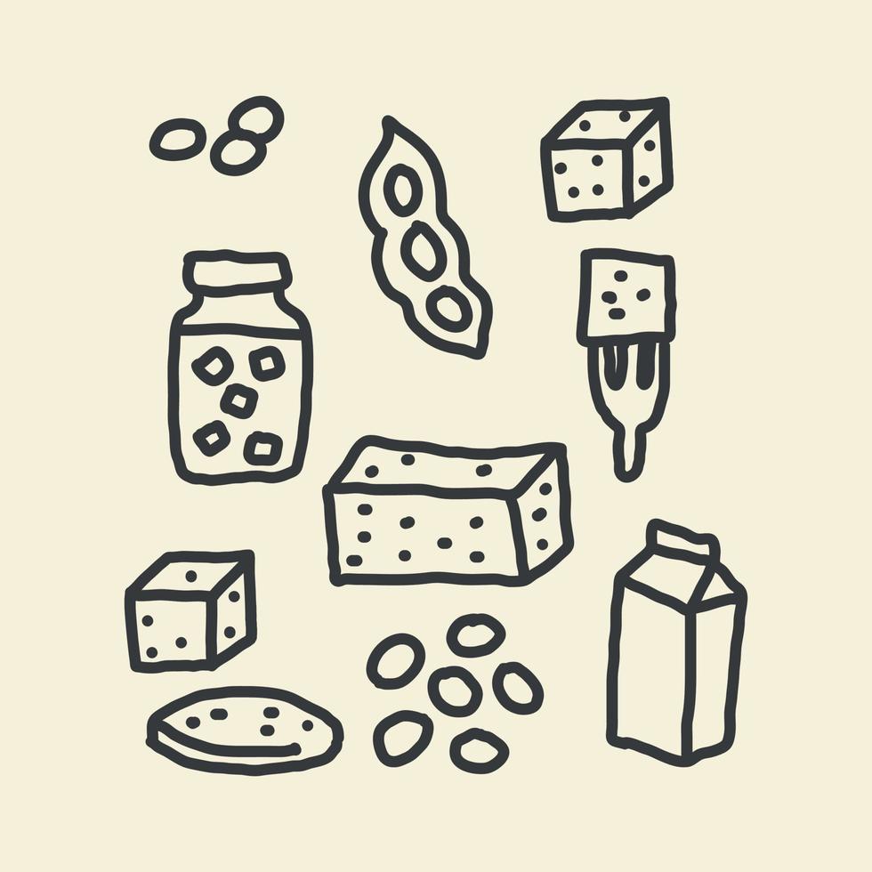 veganistisch optie doodles vector