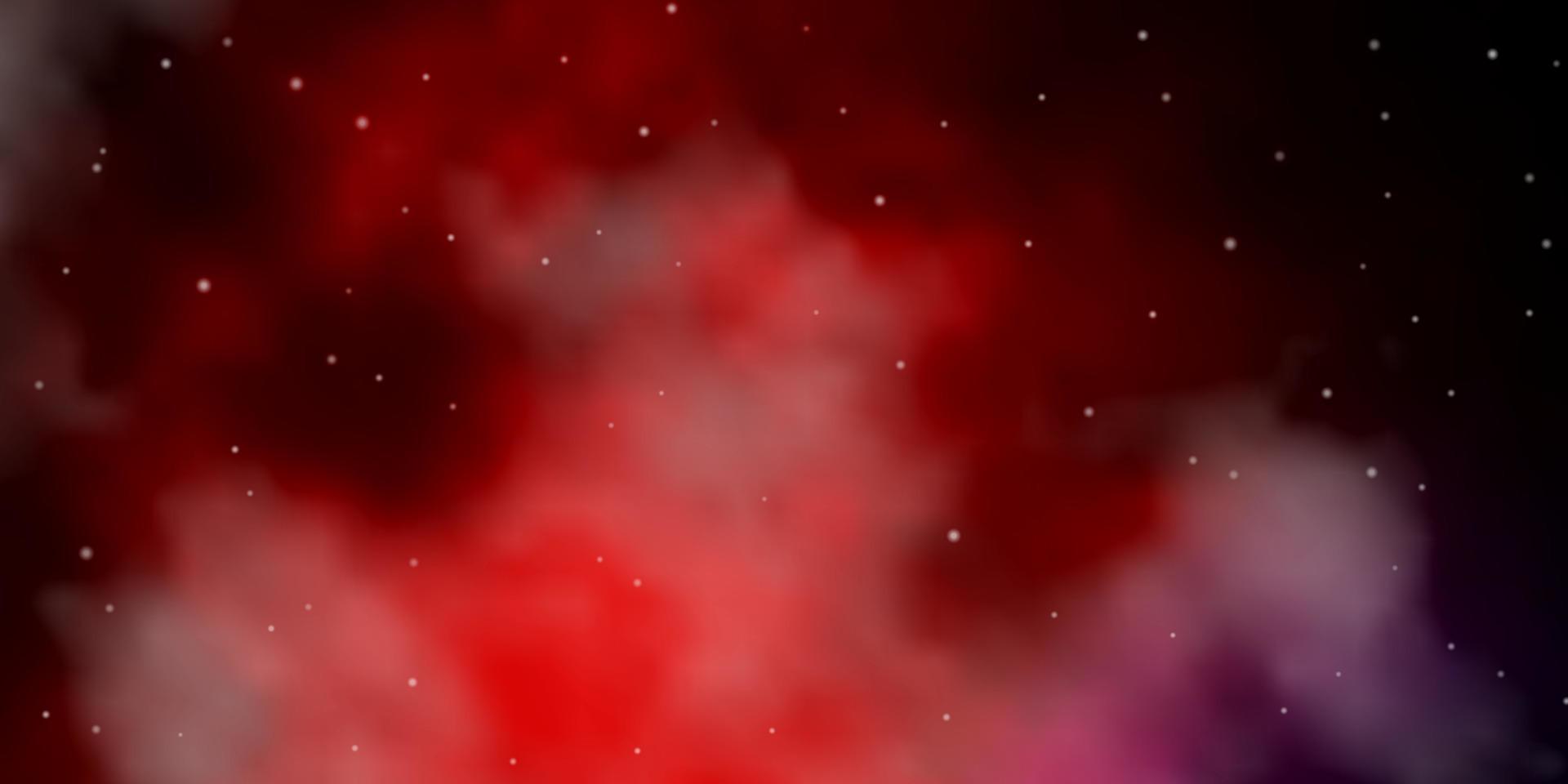 donkerblauw, rood vectorpatroon met abstracte sterren. vector