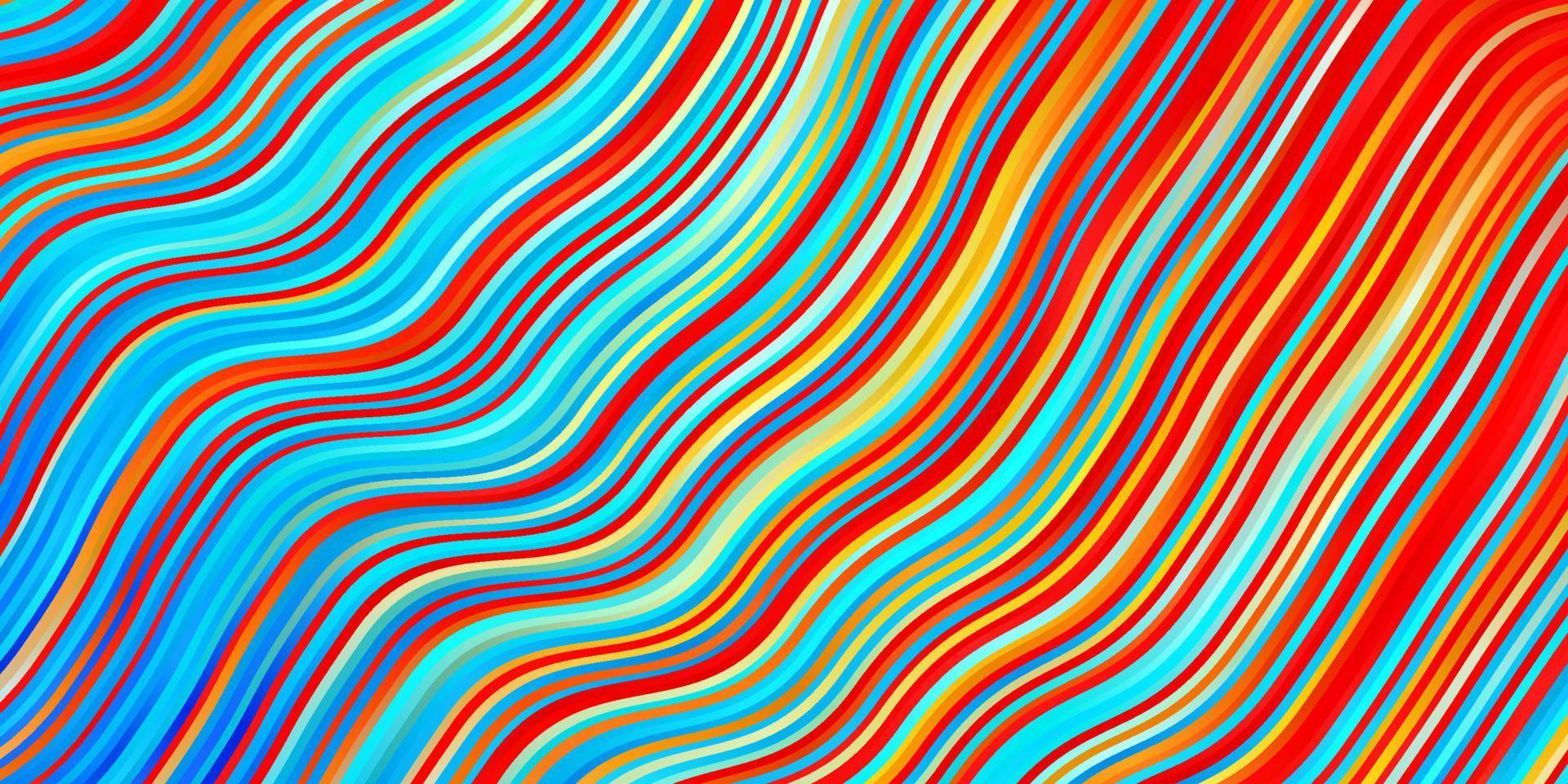lichtblauw, rood vector sjabloon met wrange lijnen.