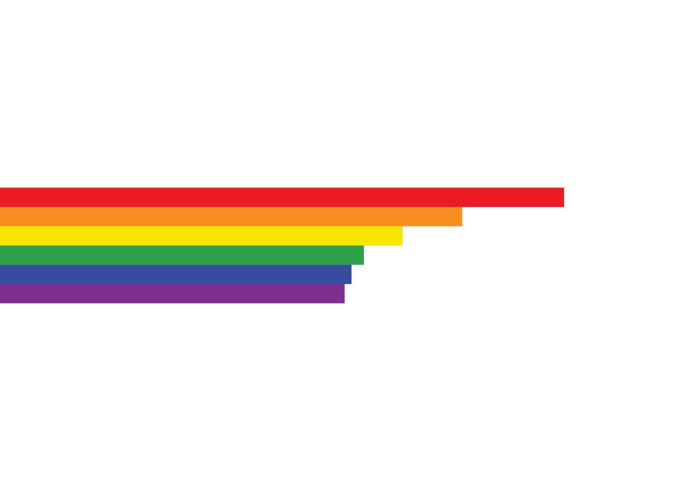 lgbtq regenboog streep vector