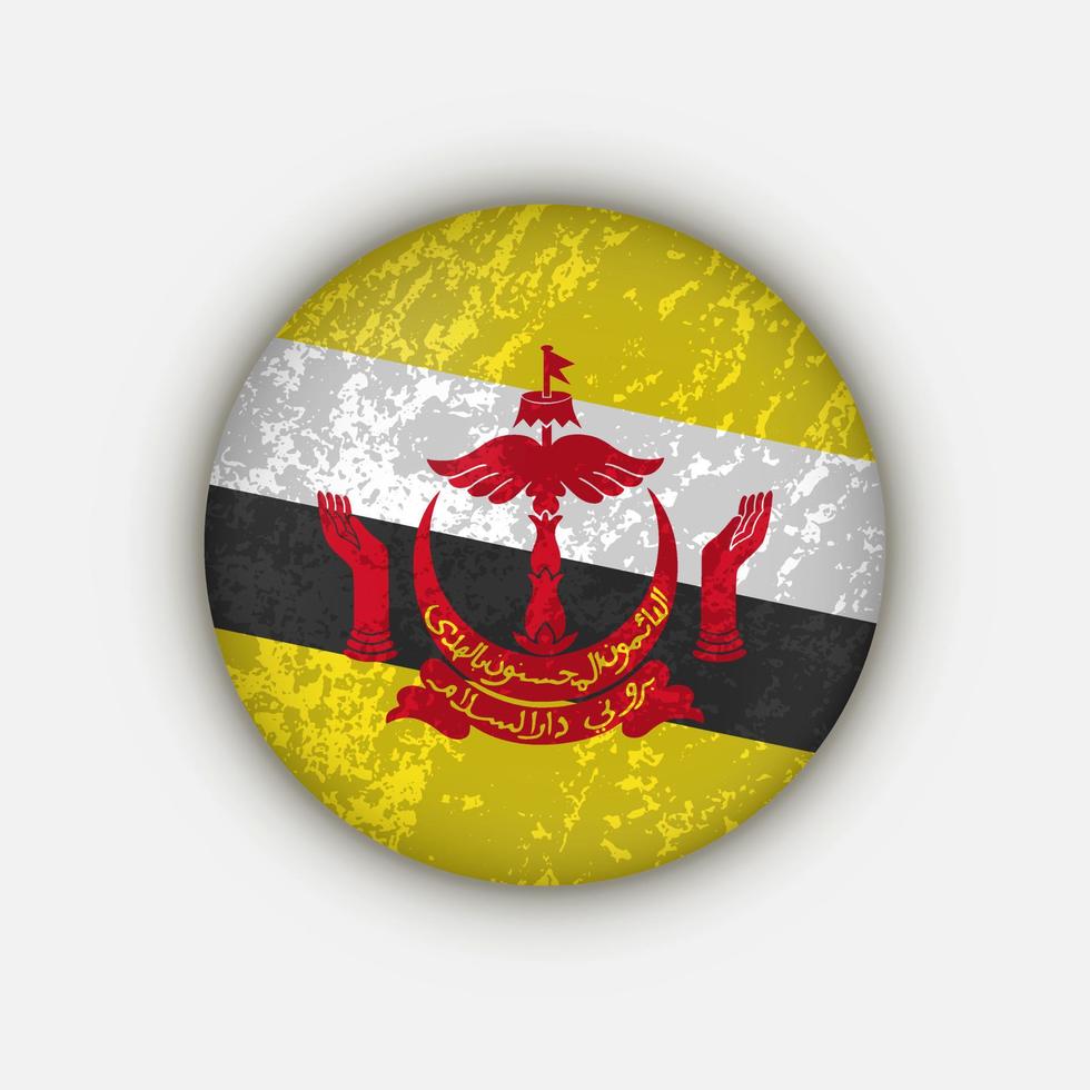 land Brunei. vlag van Brunei. vectorillustratie. vector