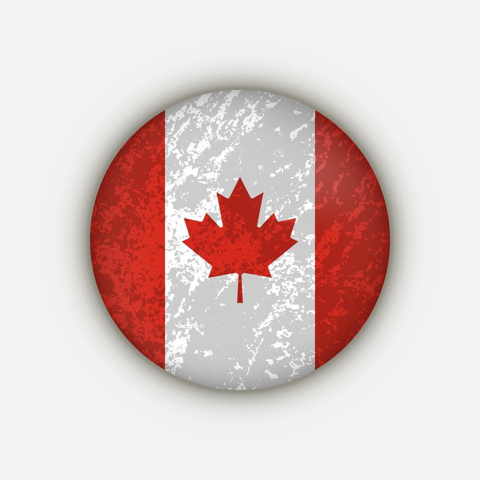 land canada. Canadese vlag. vectorillustratie. vector