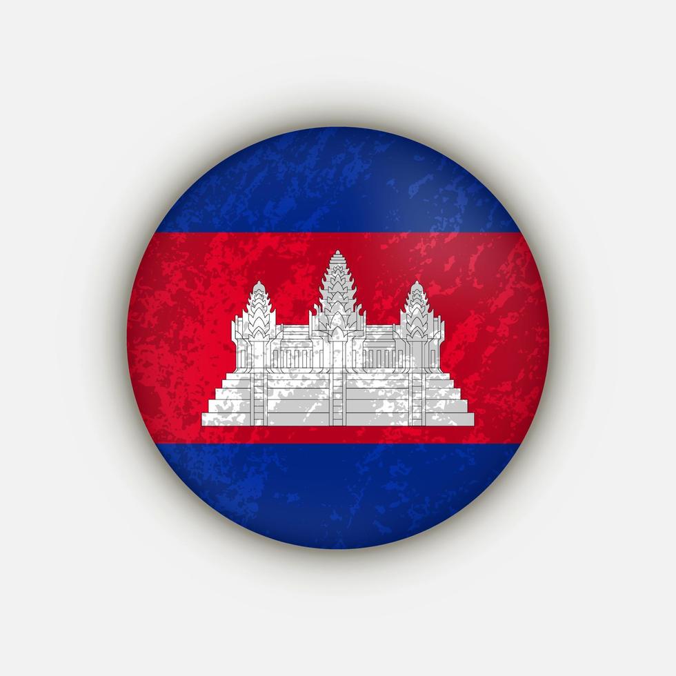 land Cambodja. Cambodjaanse vlag. vectorillustratie. vector