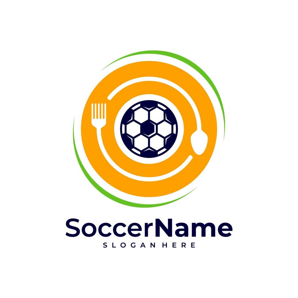 voedsel voetbal logo sjabloon, Amerikaans voetbal logo ontwerp vector