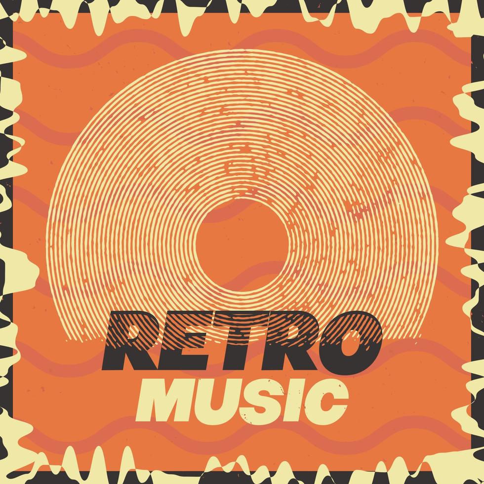 retro muziek- 80s album Hoes vector illustratie