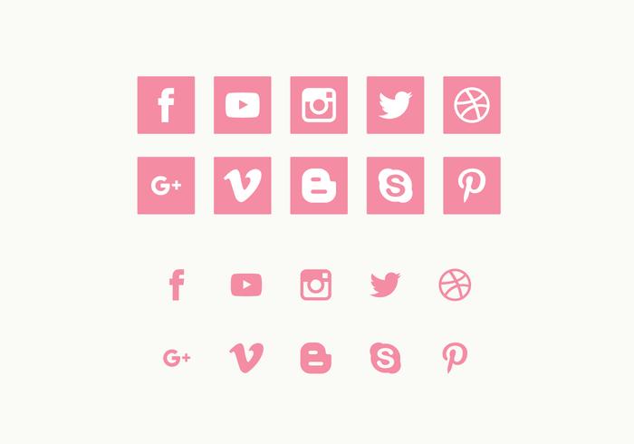 Vector Set Social Media Icons