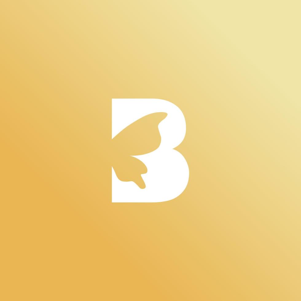b vlinder modern minimalistische logo ontwerp vector