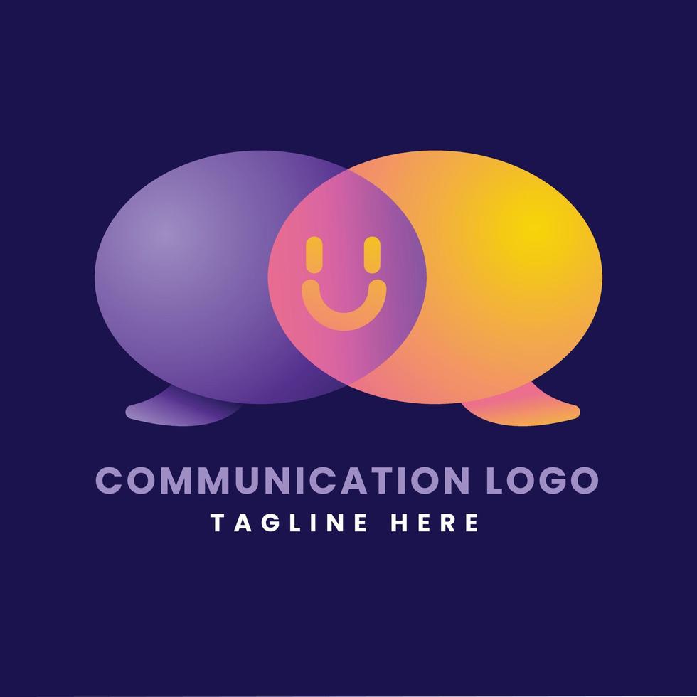 communicatie logo sjabloon ontwerp vector