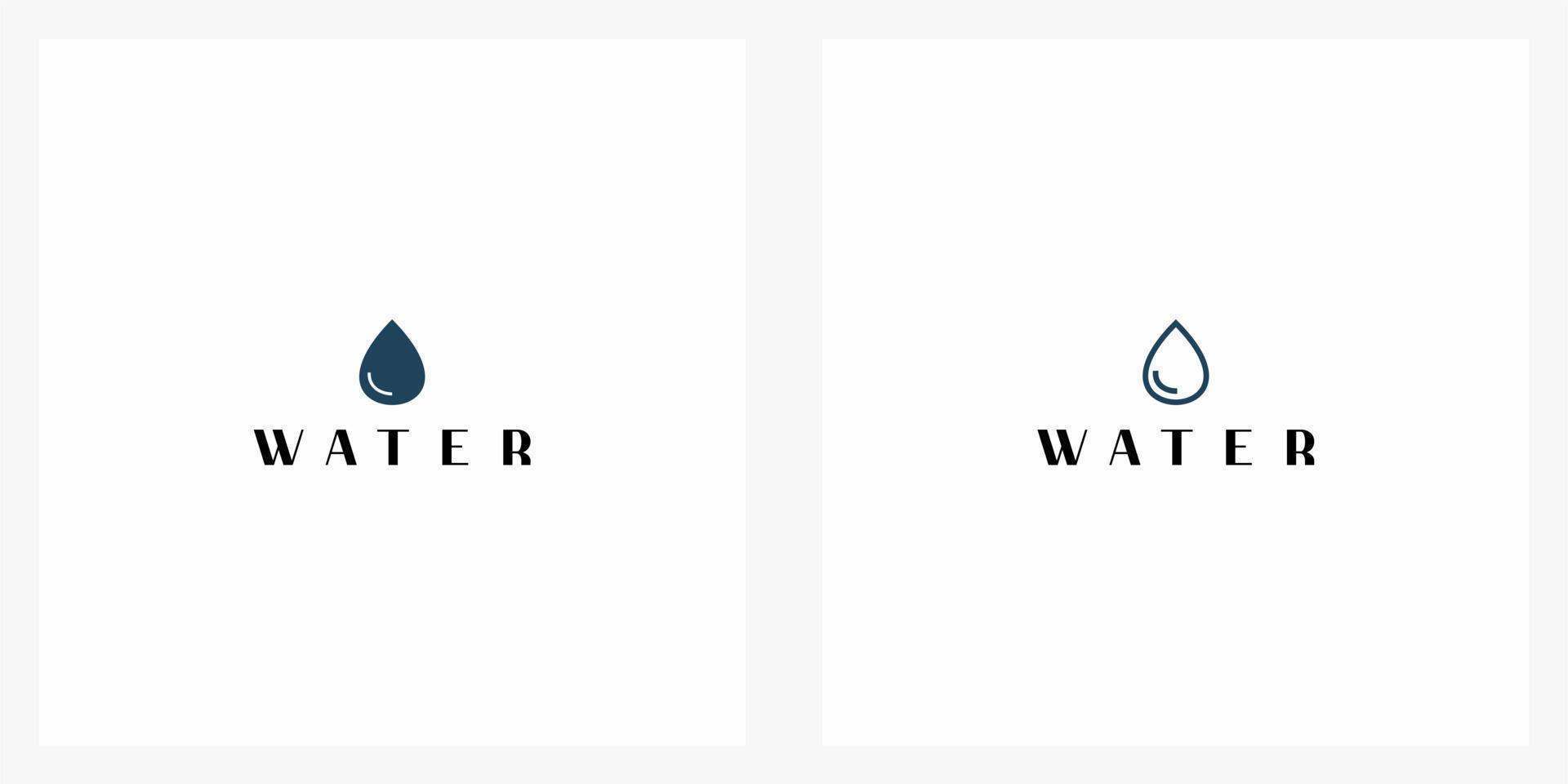 creatief monogram logo ontwerp sjabloon water vector