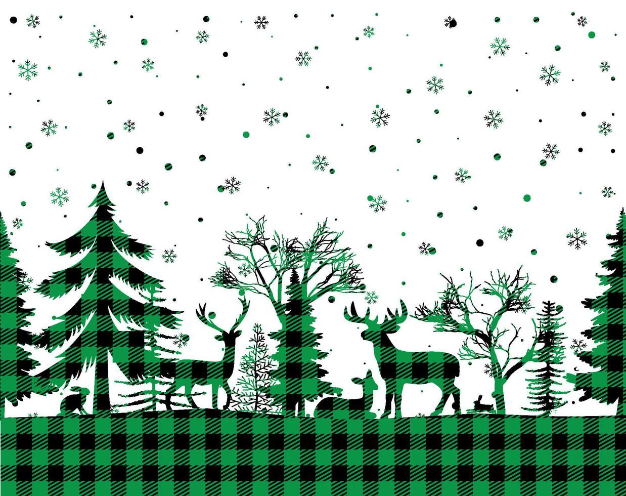 Kerstmis en nieuw jaar patroon Bij buffel plaid. feestelijk achtergrond voor ontwerp en afdrukken esp10 vector